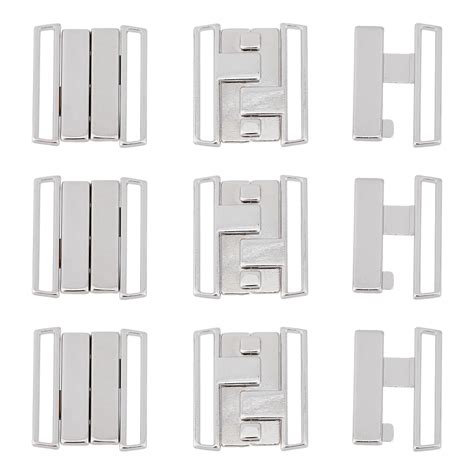 Amazon SUPERFINDINGS 10 Pairs Bra Clasp Replacement Part Zinc Silver Alloy Bikini Clips