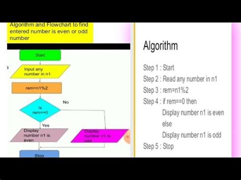 Algorithm And Flowchart To Find Number Is Even Or Odd Algorithm