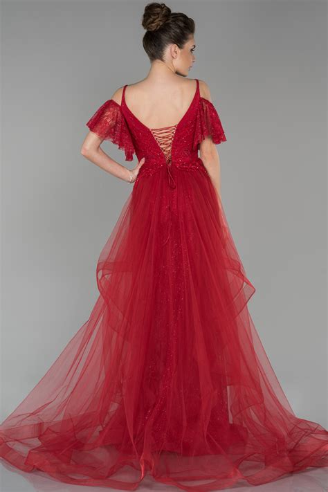 Abendkleid Lang Rot ABU1558 Abiyefon