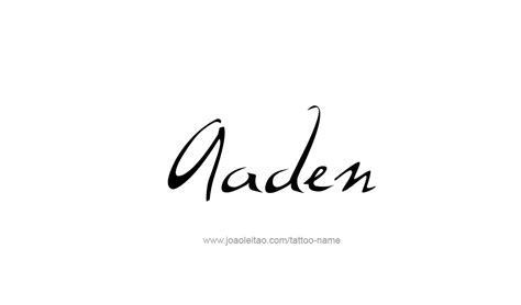 Aaden Name Tattoo Designs