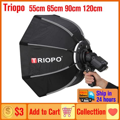 Triopo Speedlite Portable Octagon Umbrella Softbox Bowens Mount Studio