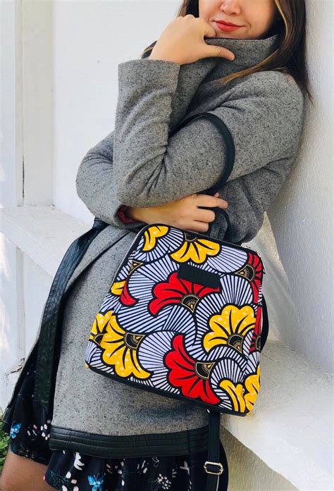 Sac à dos femme wax France pagne africain fleurs de mariage idée cadeau