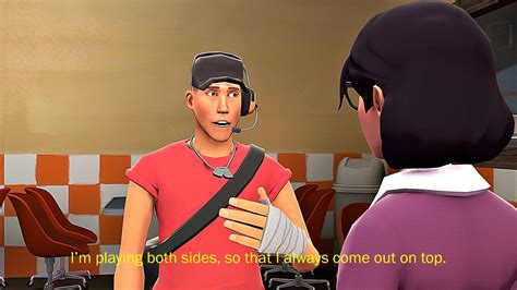 Scout: I’m playing both sides, so that I always come out on top : r/tf2