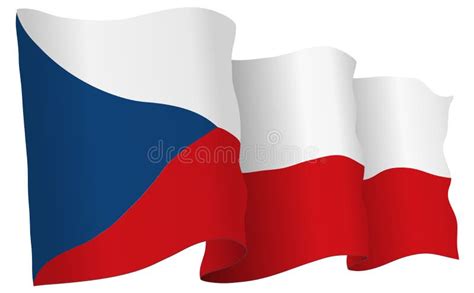 Czech Republic Flag Waving Vector Illustration Stock Vector ...