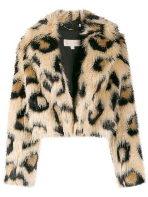 Michael Michael Kors Leopard Faux Fur Jacket Farfetch Faux Fur