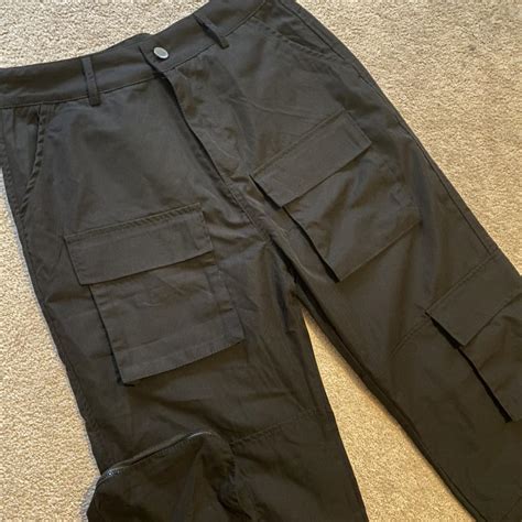 Black Cargo Pants Size Large Never Worn Depop