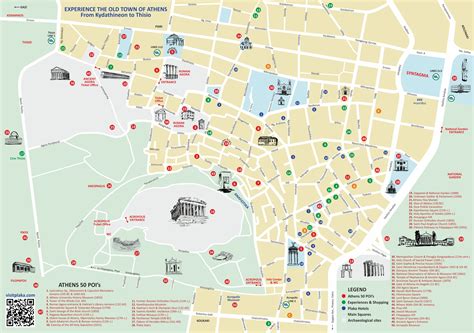 Athens Plaka museum map