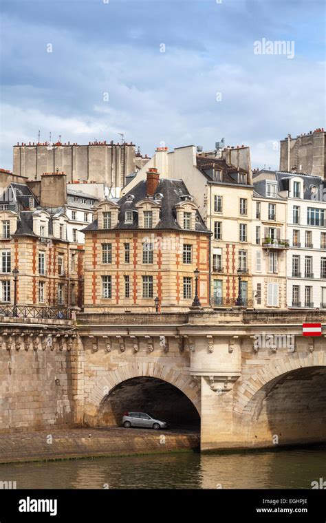 Pont Neuf The Oldest Bridge Across The Seine River In Paris France