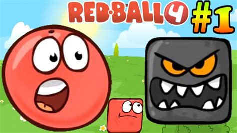 Red Ball Vs Boss Evil Black Square Funny Game Red Ball Green Hills