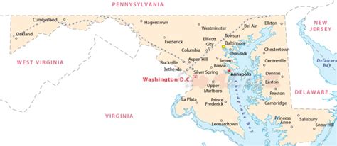 Free Maryland Railroad Map And The Major Railroads In Maryland