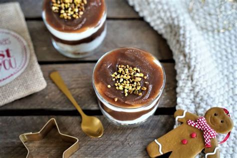 Verrine sucrée de Noël à la crème de marrons Aux Fourneaux