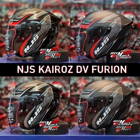 Helm NJS KAIROZ DV FURION Helm Half Face Double Visor KAIROZ FURION NJS