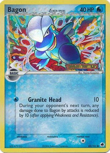 Pokemon Card Dragon Frontiers 43 101 BAGON Reverse Holo