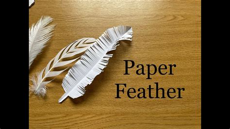 How To Make A Paper Feather Diy Paper Crafts For Millinery Super Easy And Quick Youtube