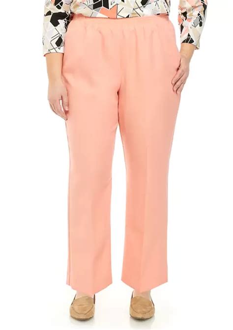 Alfred Dunner Plus Size Polyester Pull On Pants Belk