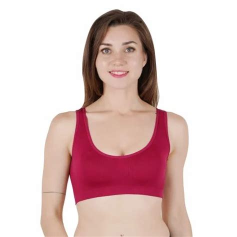 Lycra Cotton Dark Red Air Bra Plain At Rs 65 Piece In New Delhi ID