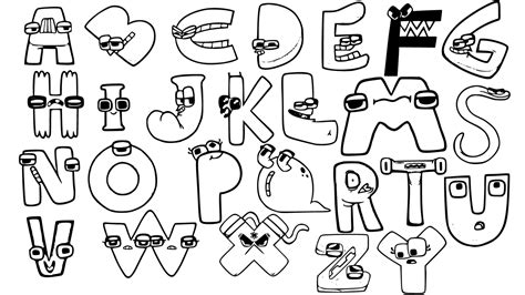 A Alphabet Lore Coloring Page For Kids Free Alphabet Lore Printa ...