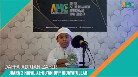 Santri Sd Al Bayan Hidayatullah Mks Daffa Az Juara Hafal Al Qur An