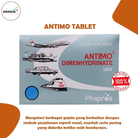 Jual Antimo Tablet Mengatasi Mabuk Perjalanan Mual Muntah Serta