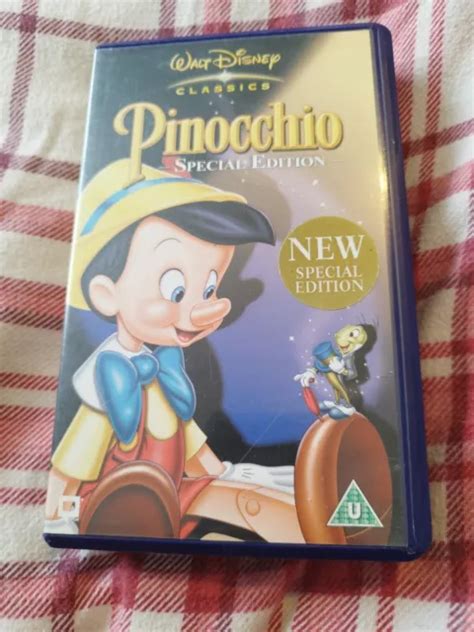 Pinocchio Special Edition Vhs Walt Disney Classics Video Tape Eur