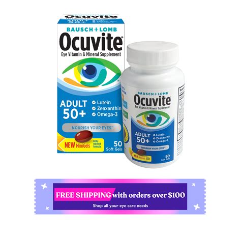 Bausch And Lomb Ocuvite Adult 50 Minigels 50 Tabs Visionpal