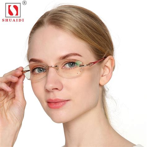 Universe Of Goods Buy Women Rimless Reading Glasses Alloy Frame Anti Radiation Anti Blue Ray