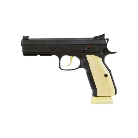 CZ Shadow 2 Gold Digger 9mm Optic Ready Black Finish Gold Grips 91240