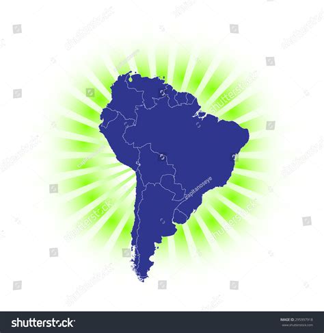 Detailed Map South America Background Vectors เวกเตอร์สต็อก ปลอดค่า