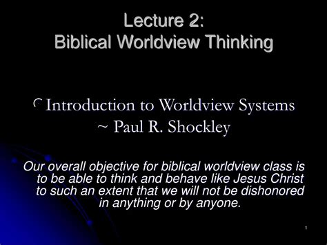 Ppt Introduction To Worldview Systems Understanding Different