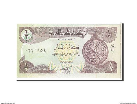 Irak Billet Iraq 1 2 Dinar 1980 KM 68a NEUF