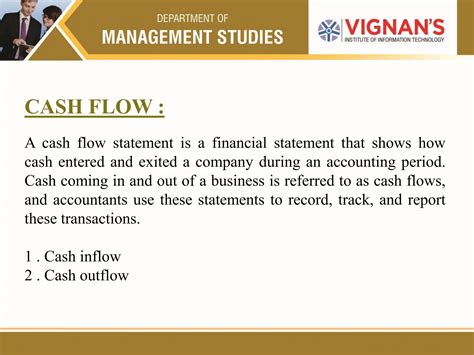 Accounts For Managers Cash Flow And Funds Flow Statements Ppt Pptx