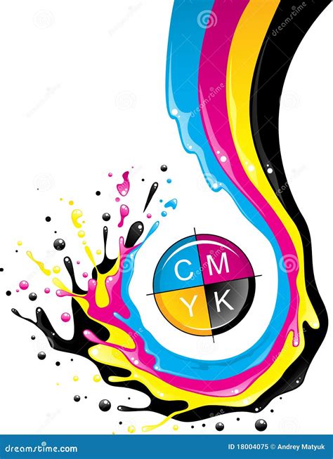 Cmyk Splash Stock Vector Illustration Of Yellow Symbol