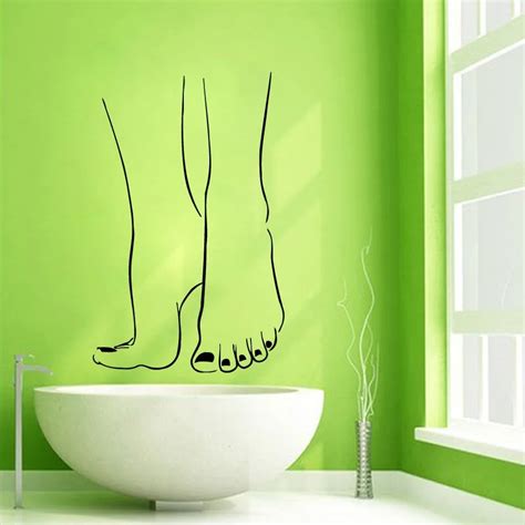 Nail Bar Vinyl Wall Decal Beauty Salon Women Legs Spa Pedicure Nails Wall Sticker Nail Shop Nail