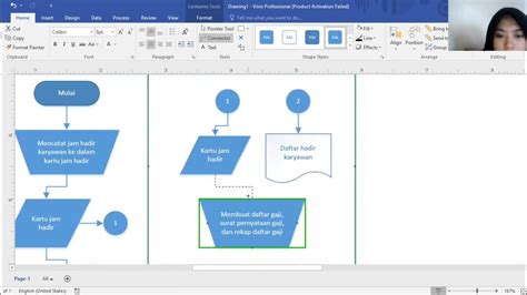 tutorial membuat bagan alir flowchart sistem pengajian uts sistem