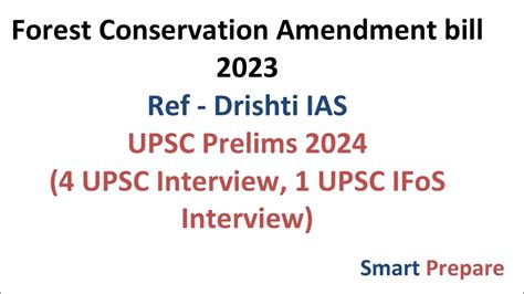 Forest Conservation Amendment Bill 2023 UPSC Prelims Rapid Revision