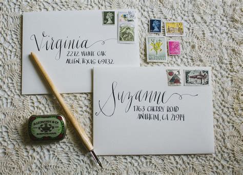 Enveloppe De La Calligraphie Moderne S Adressant By Accreweddesign On