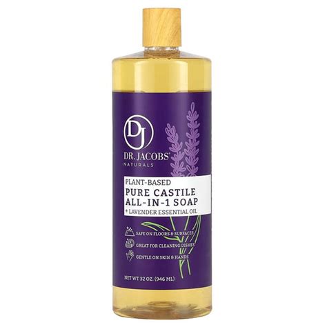 Dr Jacobs Naturals Plant Based Pure Castile All In 1 Soap Lavender