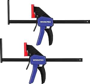 WORKPRO 9 Track Saw Clamps Quick Release Track Saw Guide Rail Clamp