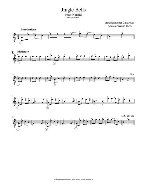 Jingle Bells Sheet Music For Guitar Solo