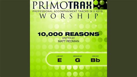 Primotrax Worship 10 000 Reasons Performance Backing Track Chords