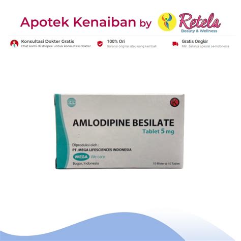 Jual Amlodipine Mg Box Tablet Mega Shopee Indonesia