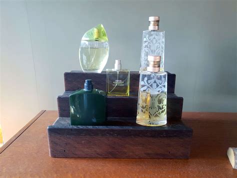 Wood Shelf Cologne Bottle Shelf Perfume Bottle Shelf Made Etsy