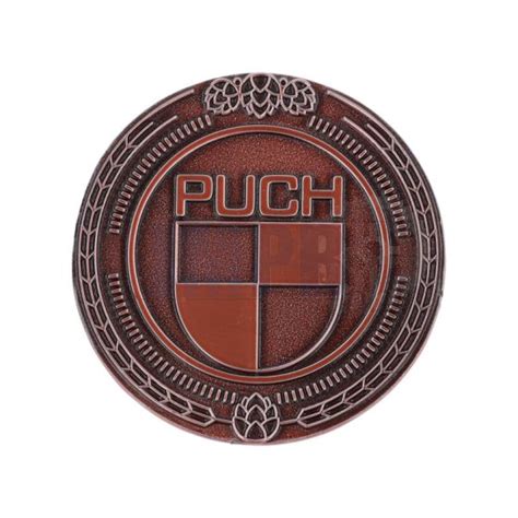 Emblem Sticker Puch Logo Metal Bronze 47MM JMPB Parts