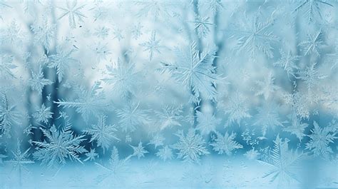 Ventana Congelada Invierno Nevadas Patrones De Hielo Fondo De Navidad