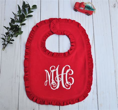 Monogrammed Bib Baby Girl Bib Personalized Bib Etsy Baby Girl Bib