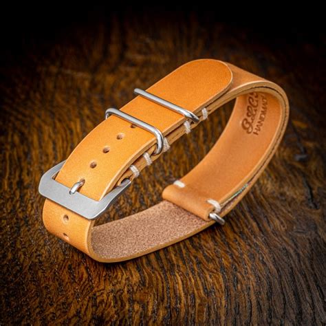 G L C Straps Cinturino Nato Premium Cuoio Naturale