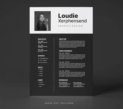 Premium Vector Clean And Modern Resume Or Cv Template Black