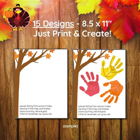 Thanksgiving Handprint Craft Bundle, Thanksgiving Art for Toddlers ...