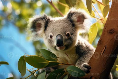 Adorable Koala on eucalyptus tree 26781704 Stock Photo at Vecteezy