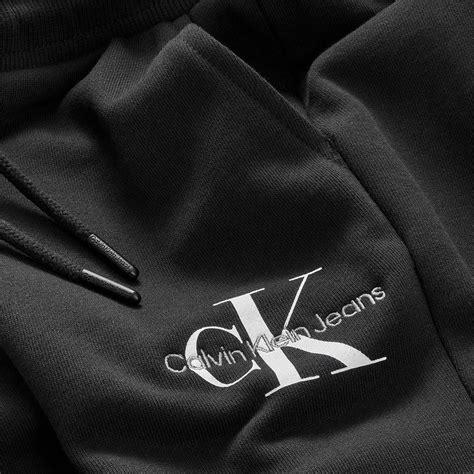 Calvin Klein Jeans Monogram Logo Sweat Pants Black Dressinn